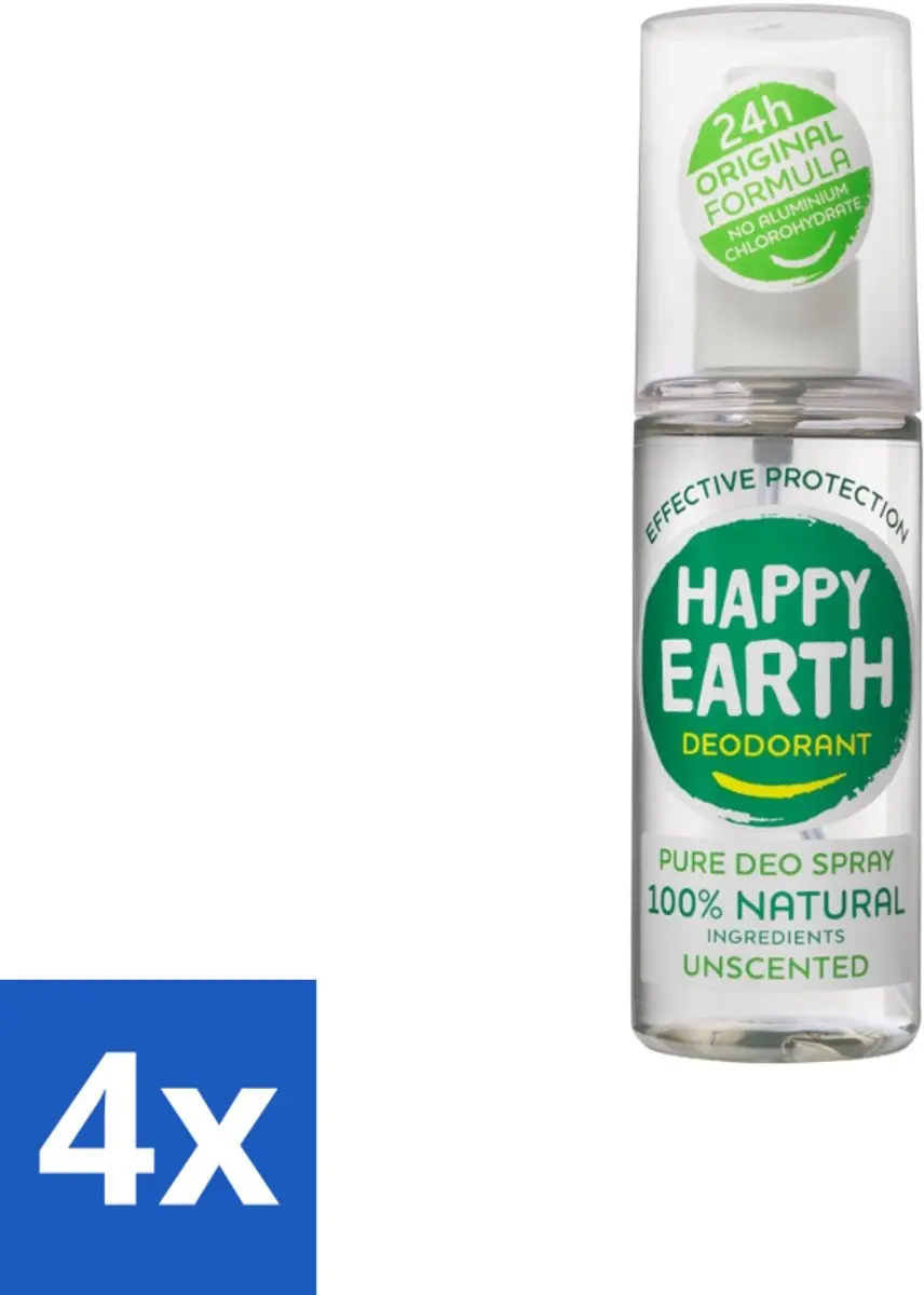 Happy Earth Deodorant Spray Unscented 100ml