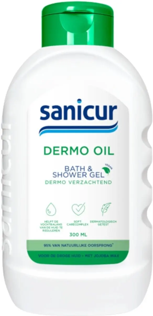 Sanicur Bath & Showergel Dermo-Oil 300ml - 4 Stuks