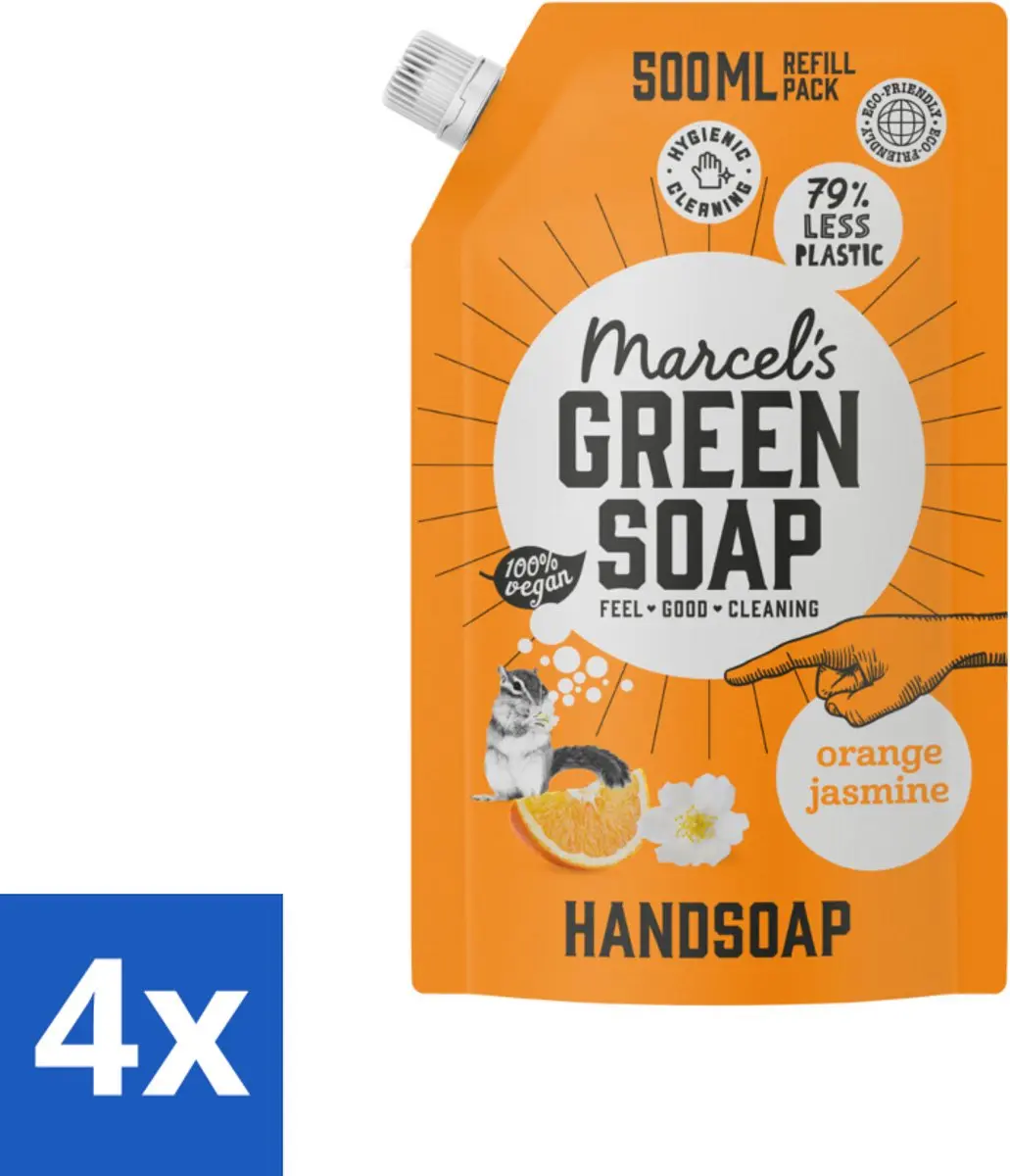 Marcel's Green Soap Handzeep Navulling Sinaasappel & Jasmijn 500ml