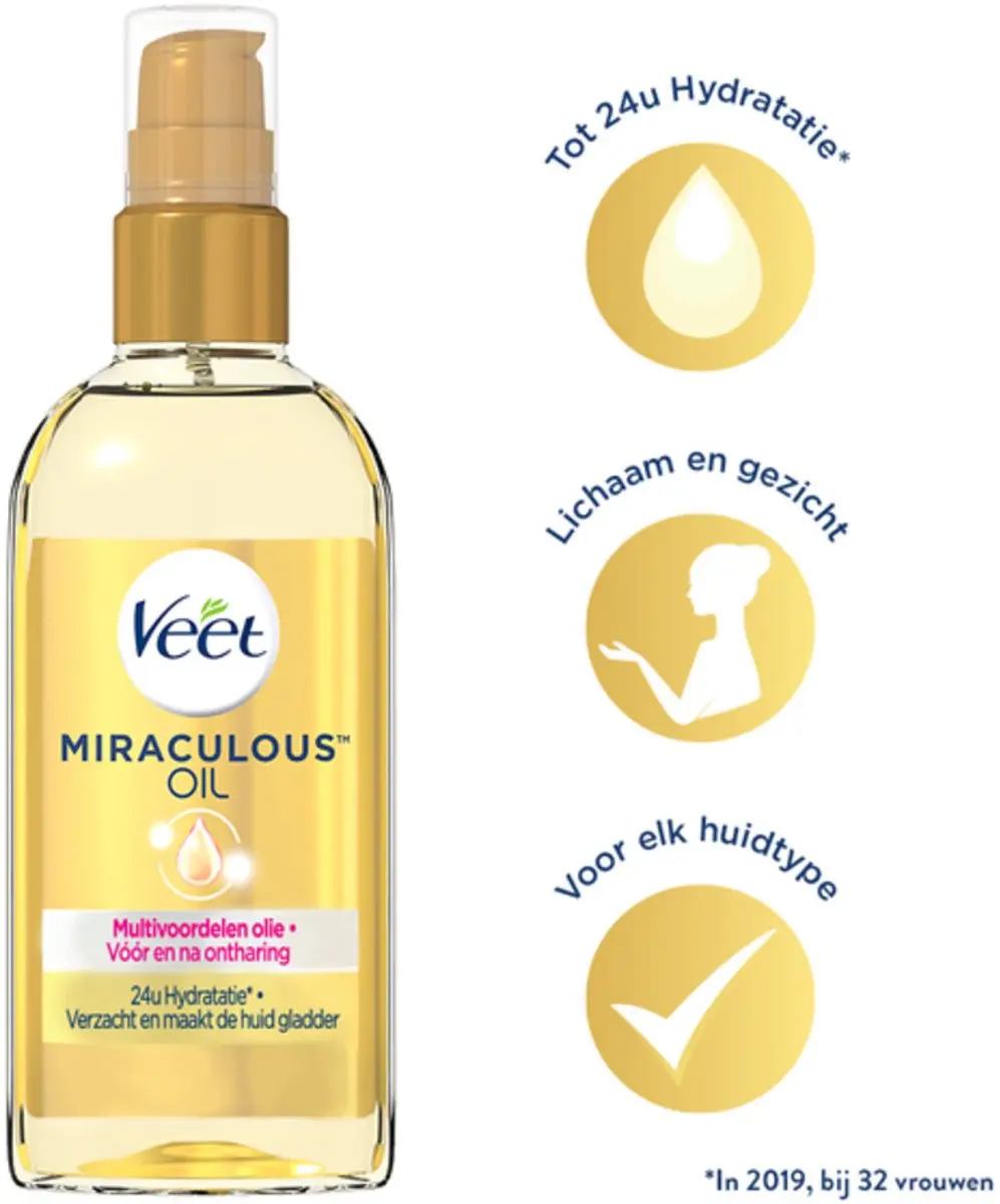 Veet Natuurlijke Voedende Olie 100ml - 25 Stuks