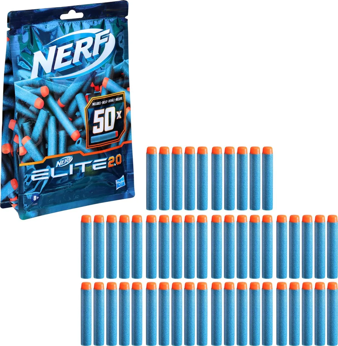 Nerf Elite 2.0 Pijltjes E9484EU4 - 50 Stuks - Multikleur