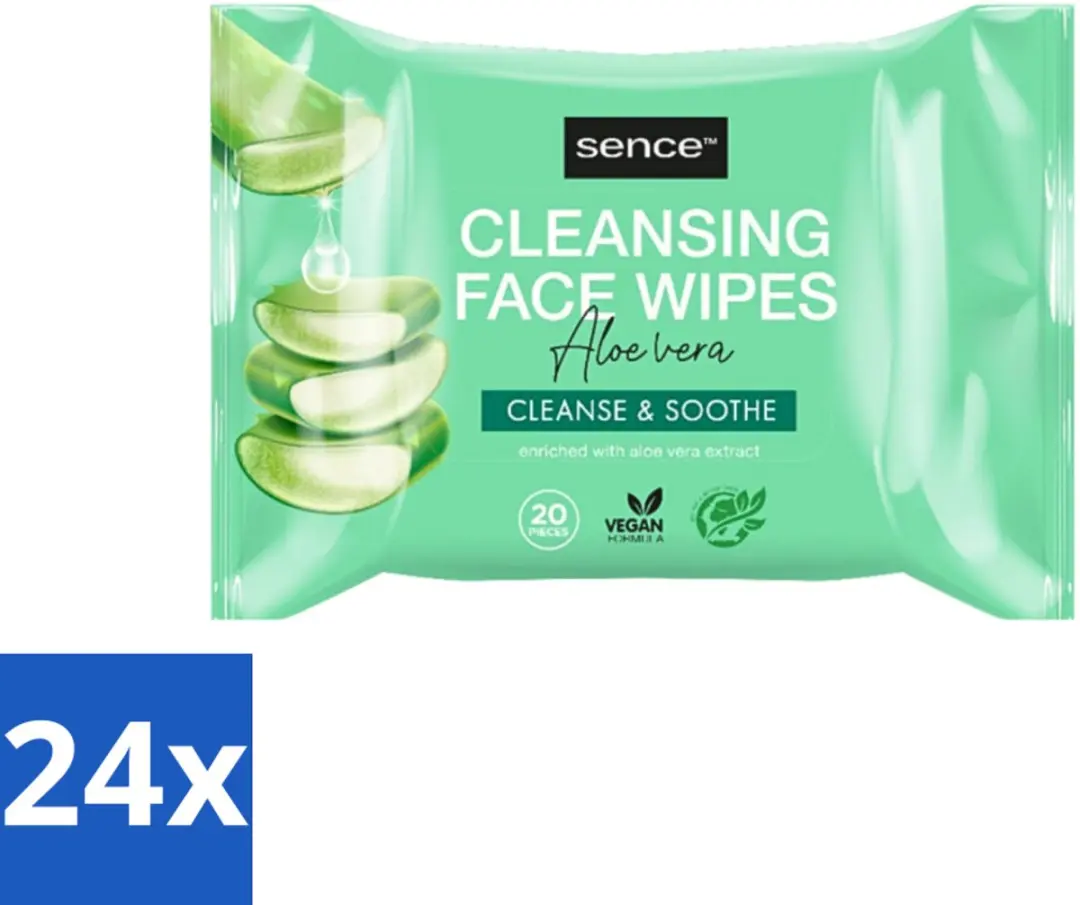 Sence Aloë Vera Gezichtsreinigingsdoekjes 24x50ml