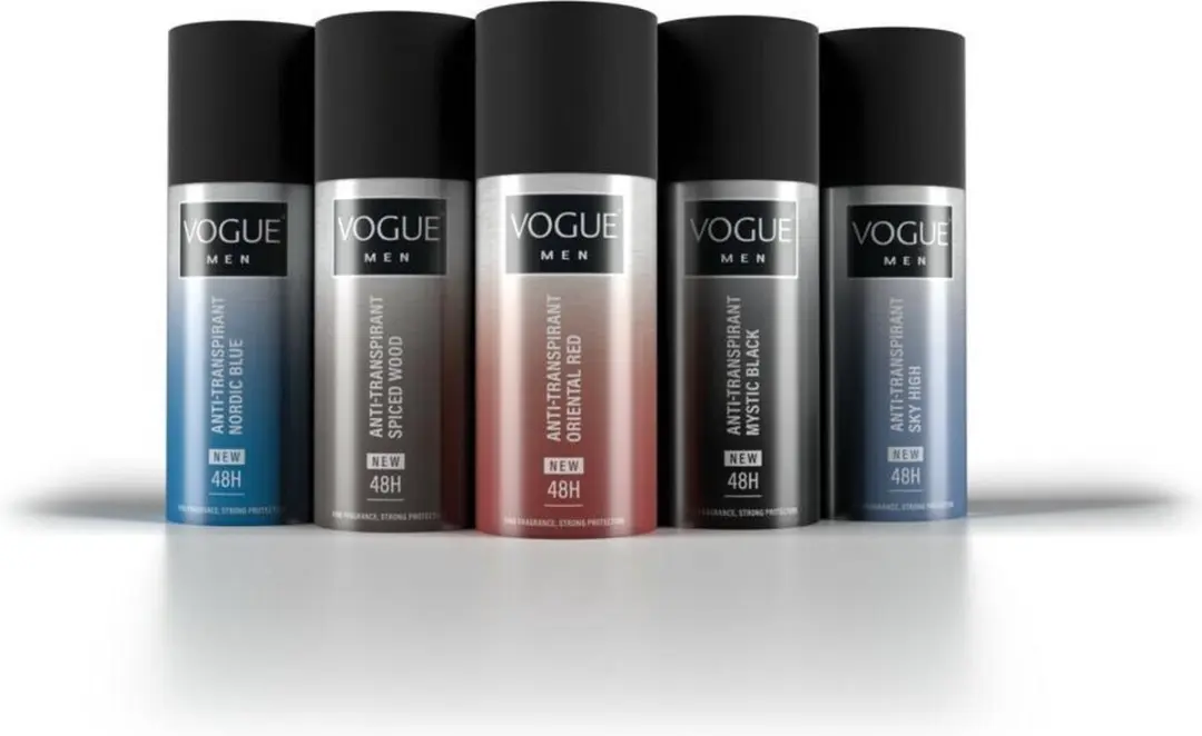 Vogue Men Nordic Blue Anti-Transpirant Spray 150ml - 12 Stuks