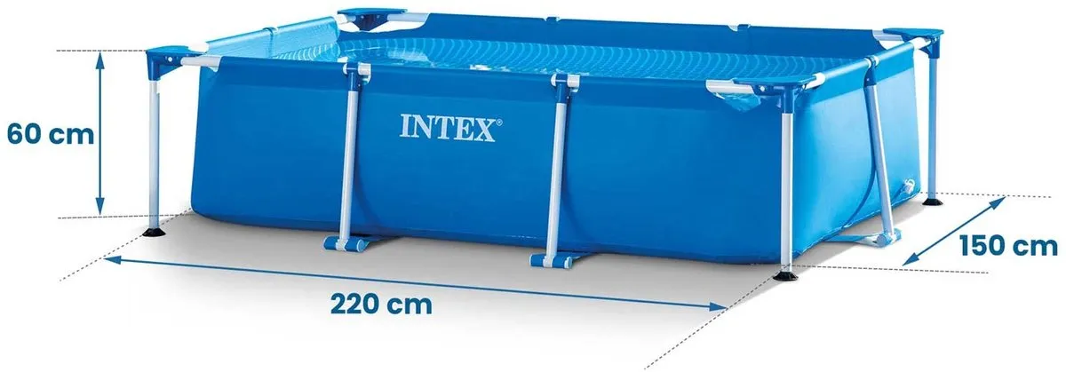 Intex 28270 Frame Zwembad 220x150x60cm - Blauw - afbeelding 2 van 3