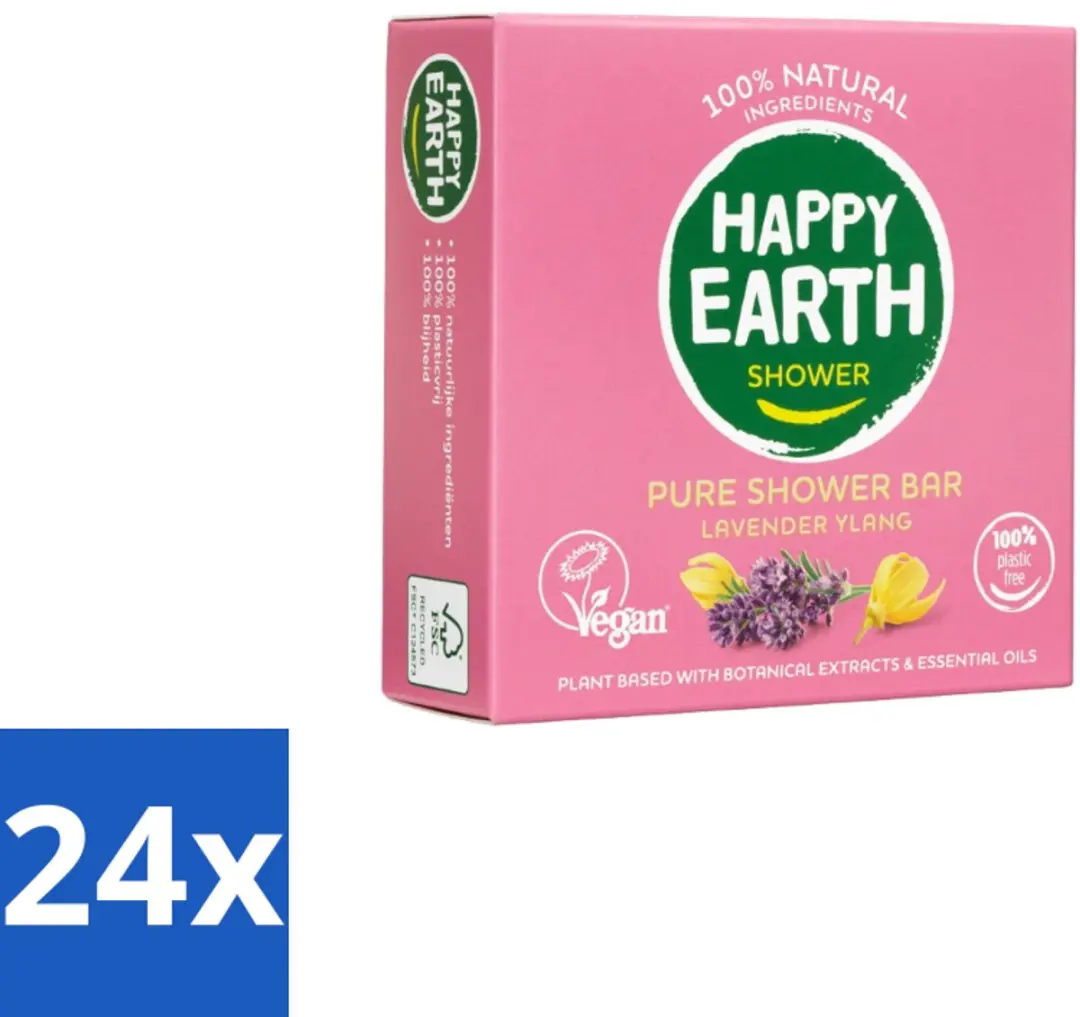 Happy Earth Shower Bar Lavender Ylang 90g