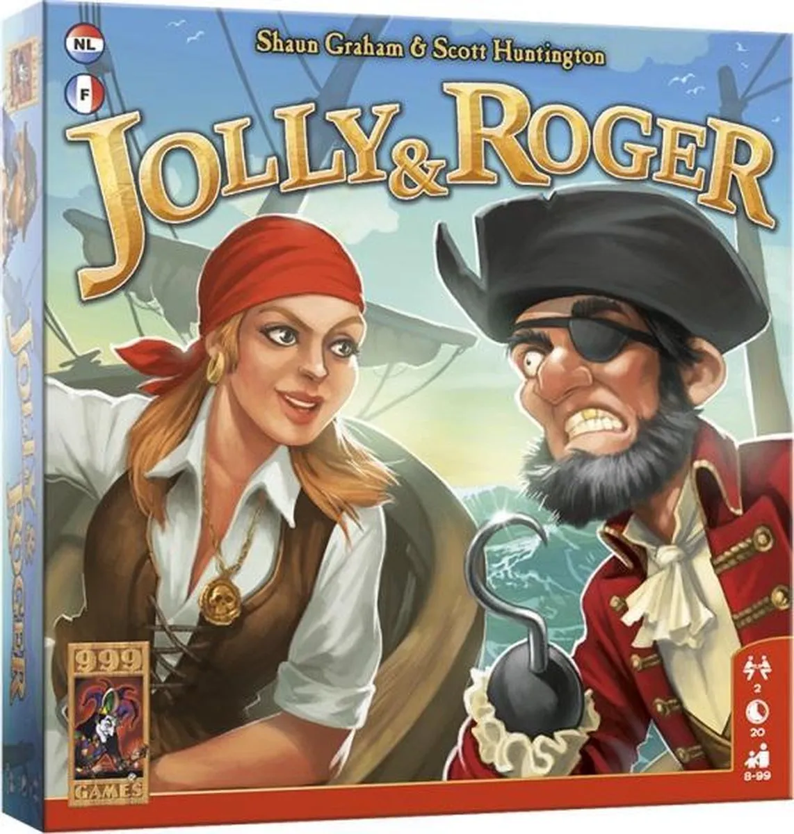 999 Games Jolly & Roger Kaartspel - 2 Spelers
