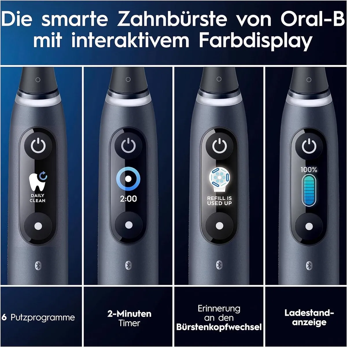 Oral-B iO 8 Plus Edition Elektrische Tandenborstel - 3 Opzetborstels - Zwart