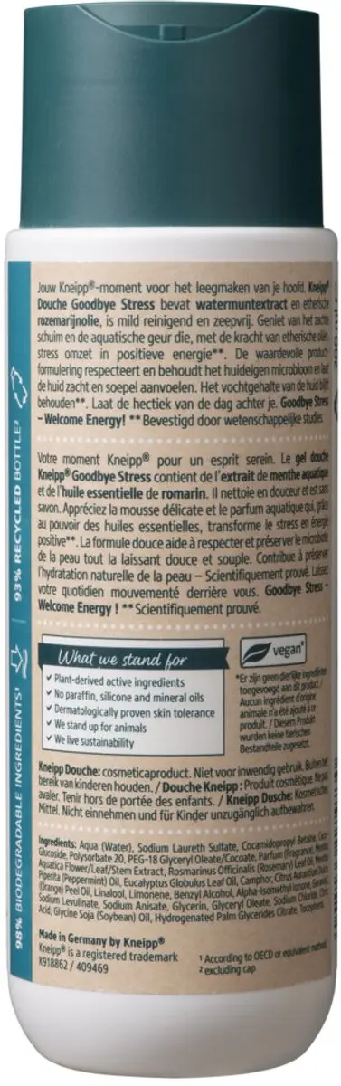 Kneipp Goodbye Stress Douchegel 200ml - 4 Stuks