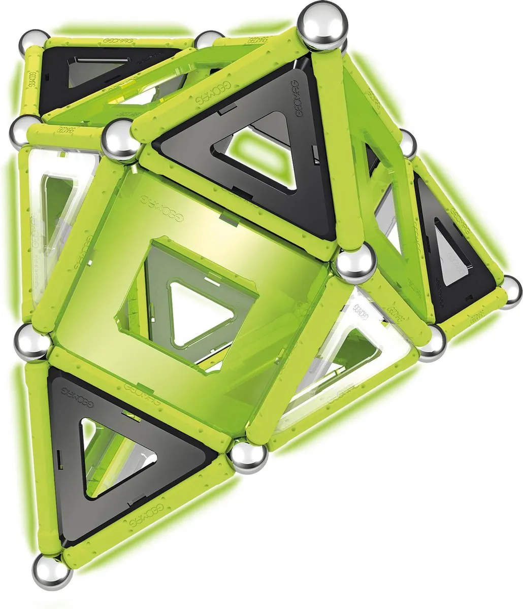 Geomag Glow 104-delige Set - Lichtgroen - afbeelding 6 van 6