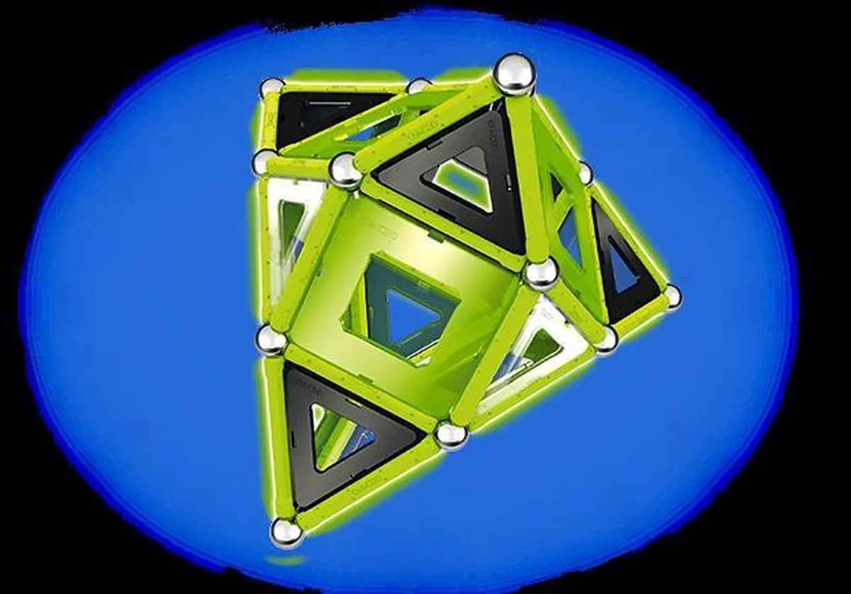 Geomag Glow 104-delige Set - Lichtgroen