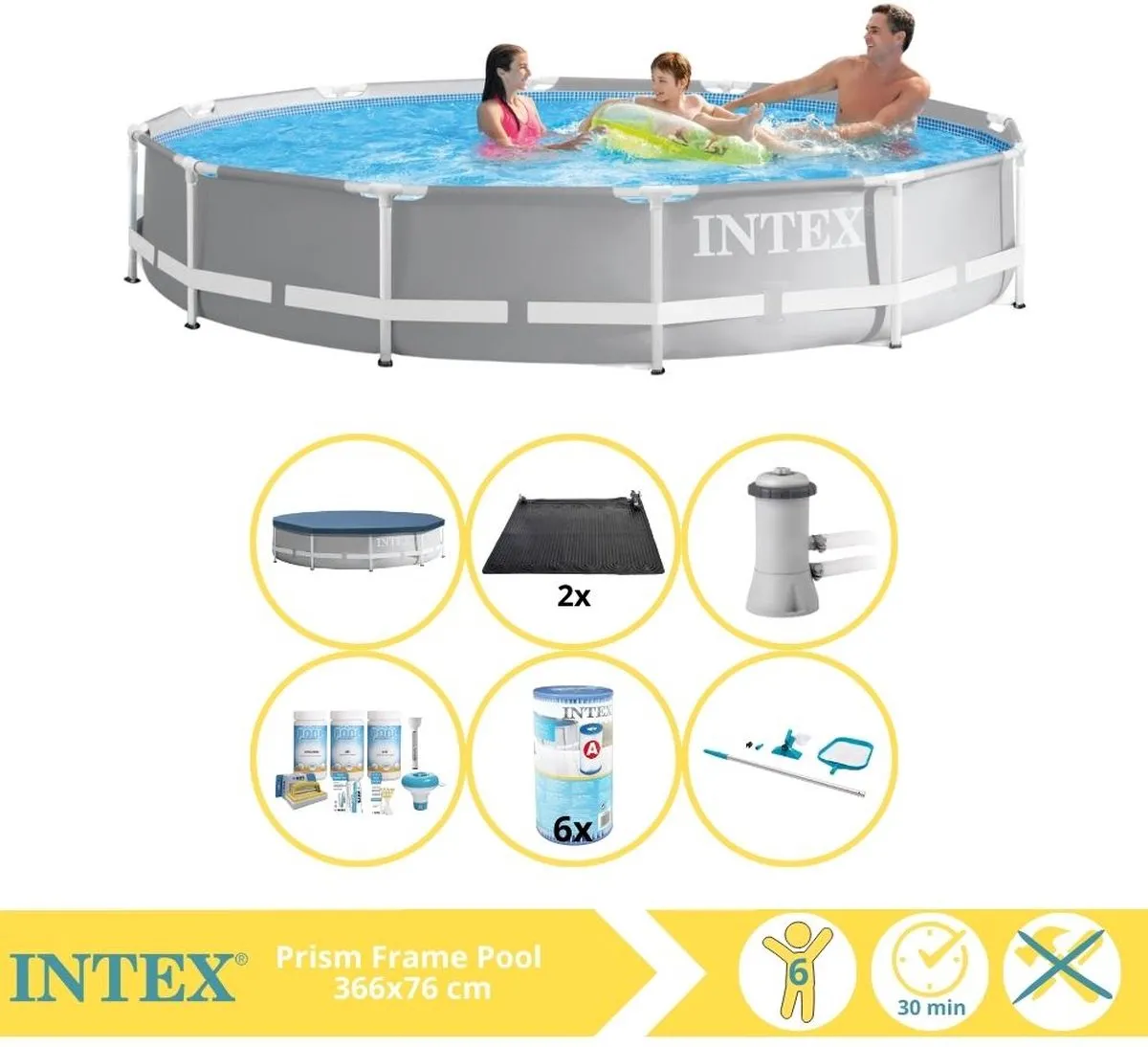 Intex Prism Frame 26712GN Opzetzwembad 366x76cm