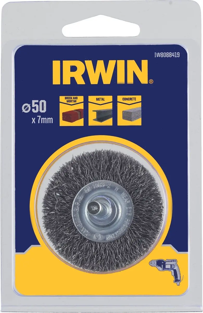 Irwin Staaldraadborstel 50mm - 7mm