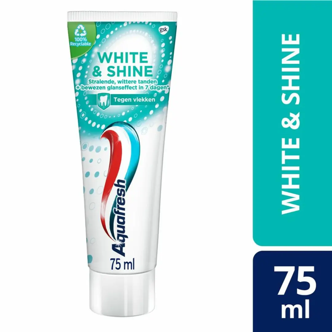 Aquafresh White & Shine Tandpasta 75ml - 5 Stuks