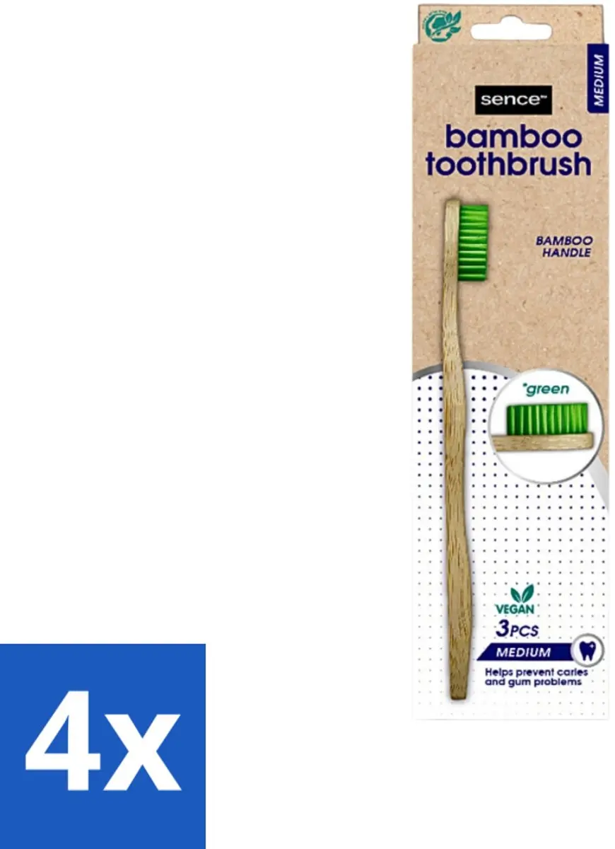 Sence Bamboo Tandenborstels Medium