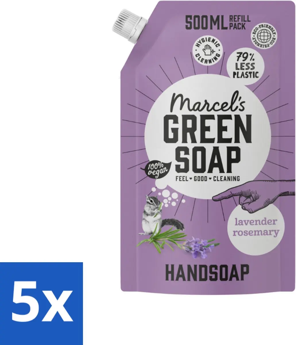 Marcel's Green Soap Handzeep Navulling Lavendel & Rozemarijn 500ml