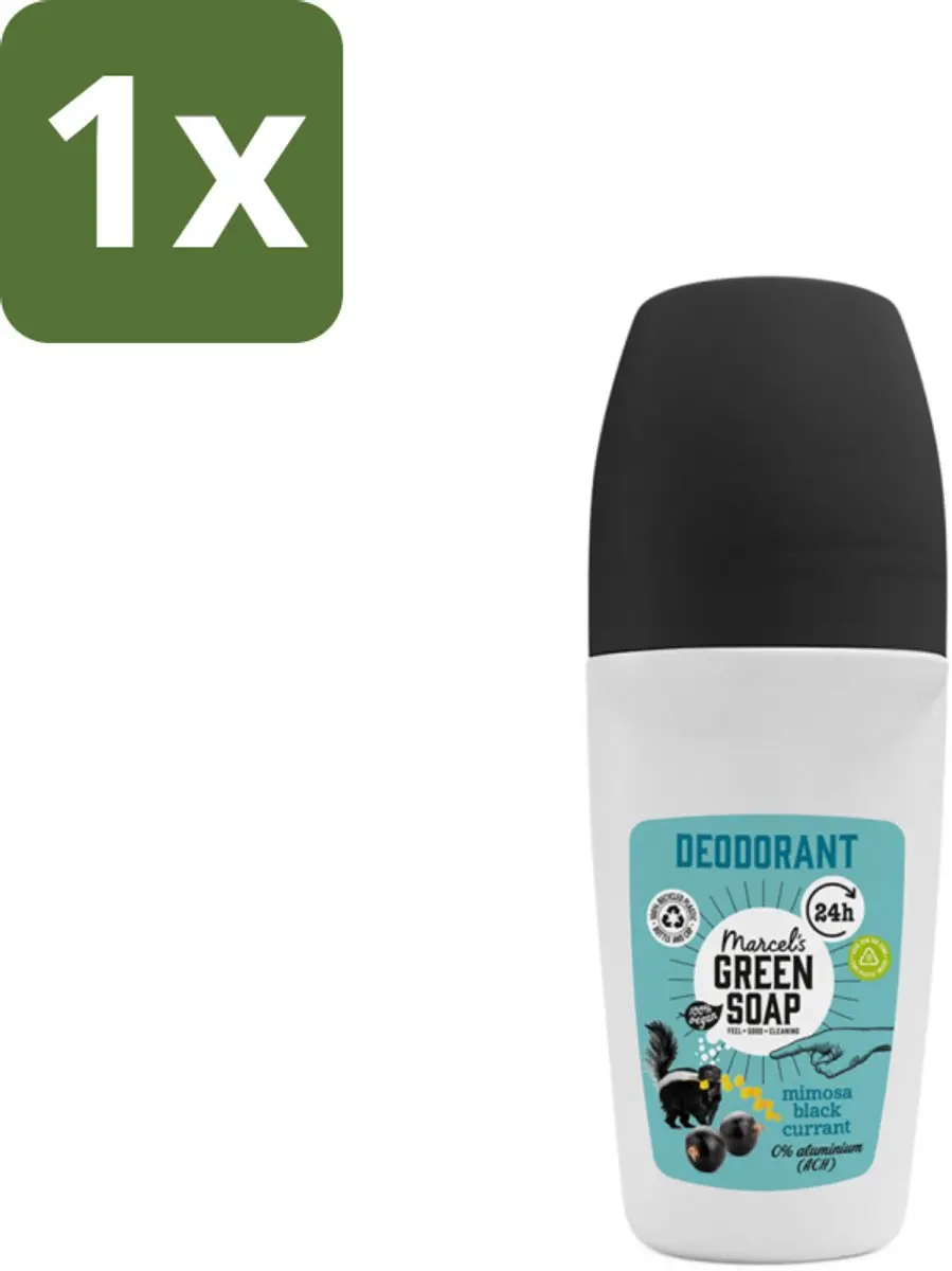 Marcel's Green Soap Deodorant Roller Mimosa & Blackcurrant 50ml