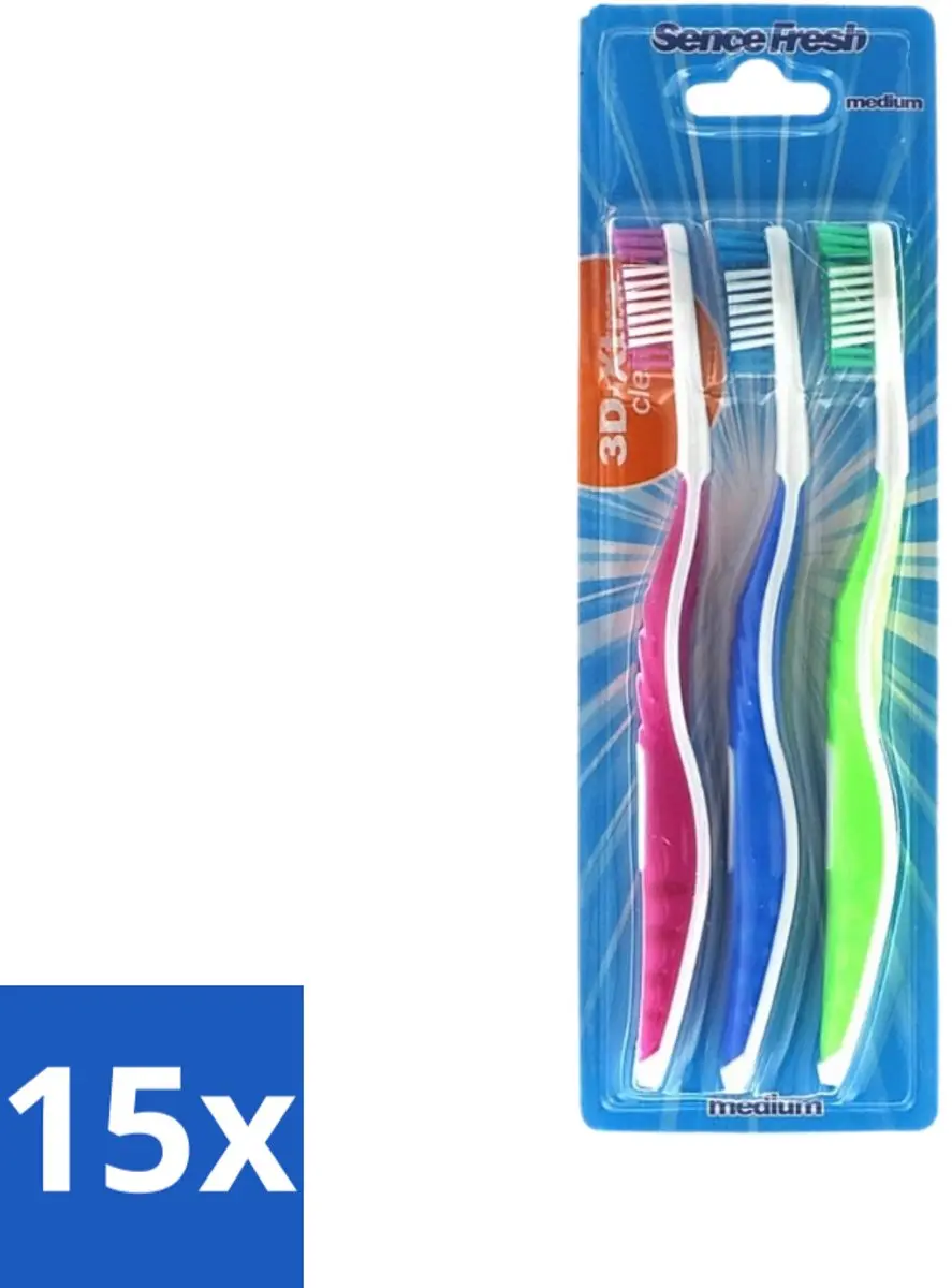 Sence Fresh 3D-Extra Clean Tandenborstels Medium