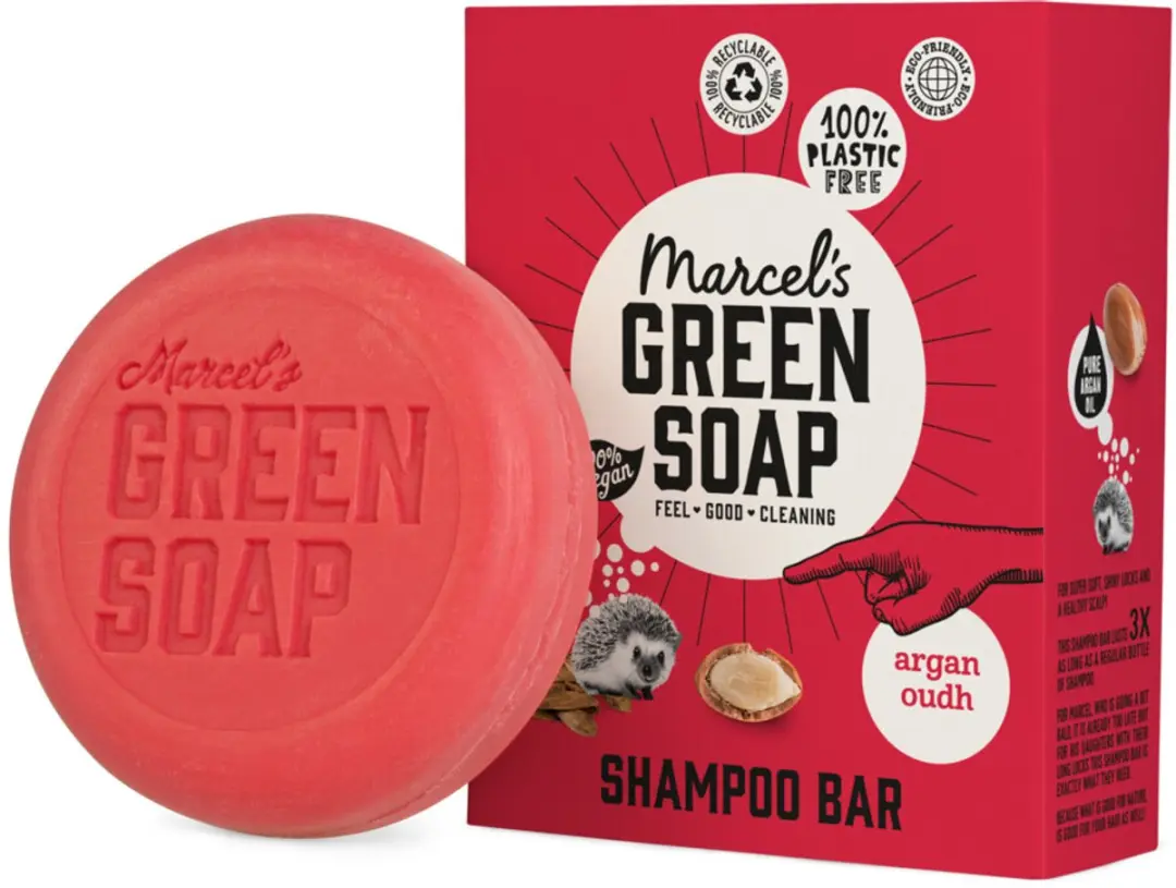 Marcel's Green Soap Shampoobar Argan & Oudh - 15 Stuks