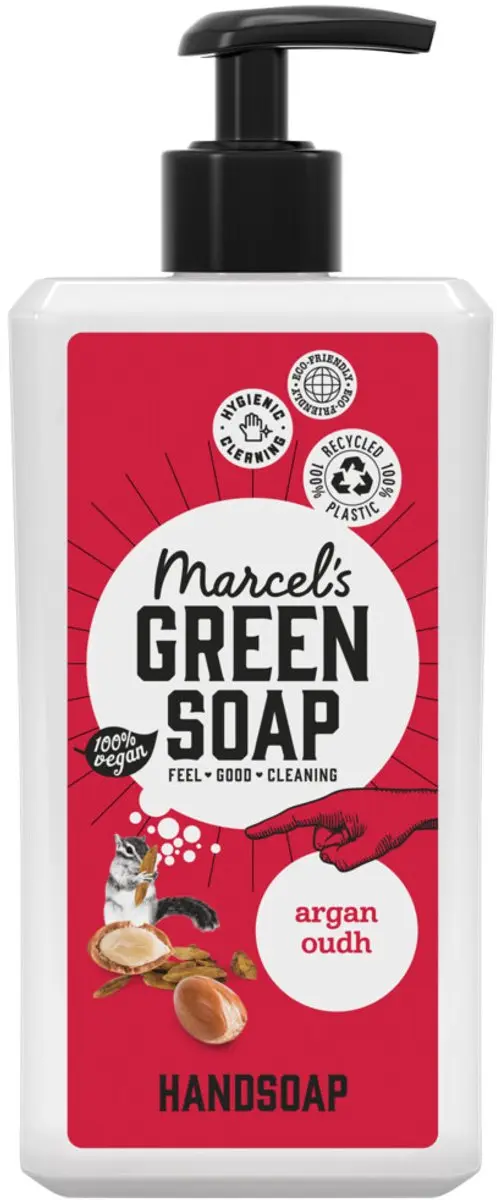 Marcel's Green Soap Handzeep Argan & Oudh 500ml - 4 Stuks