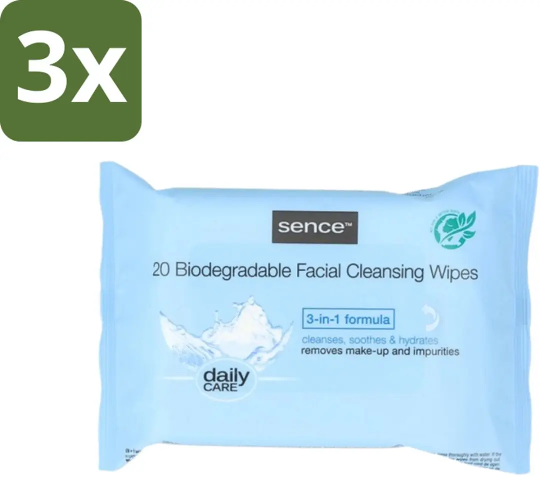 Sence Normale Huid Gezichtsreinigingsdoekjes 60ml
