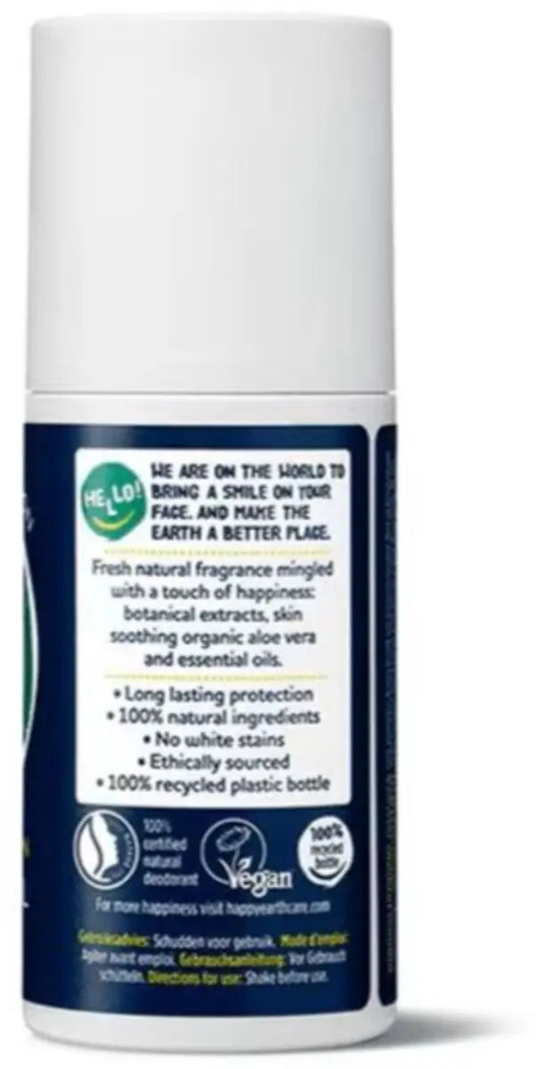 Happy Earth Men Protect Deodorant Roll-On 75ml - 5 Stuks