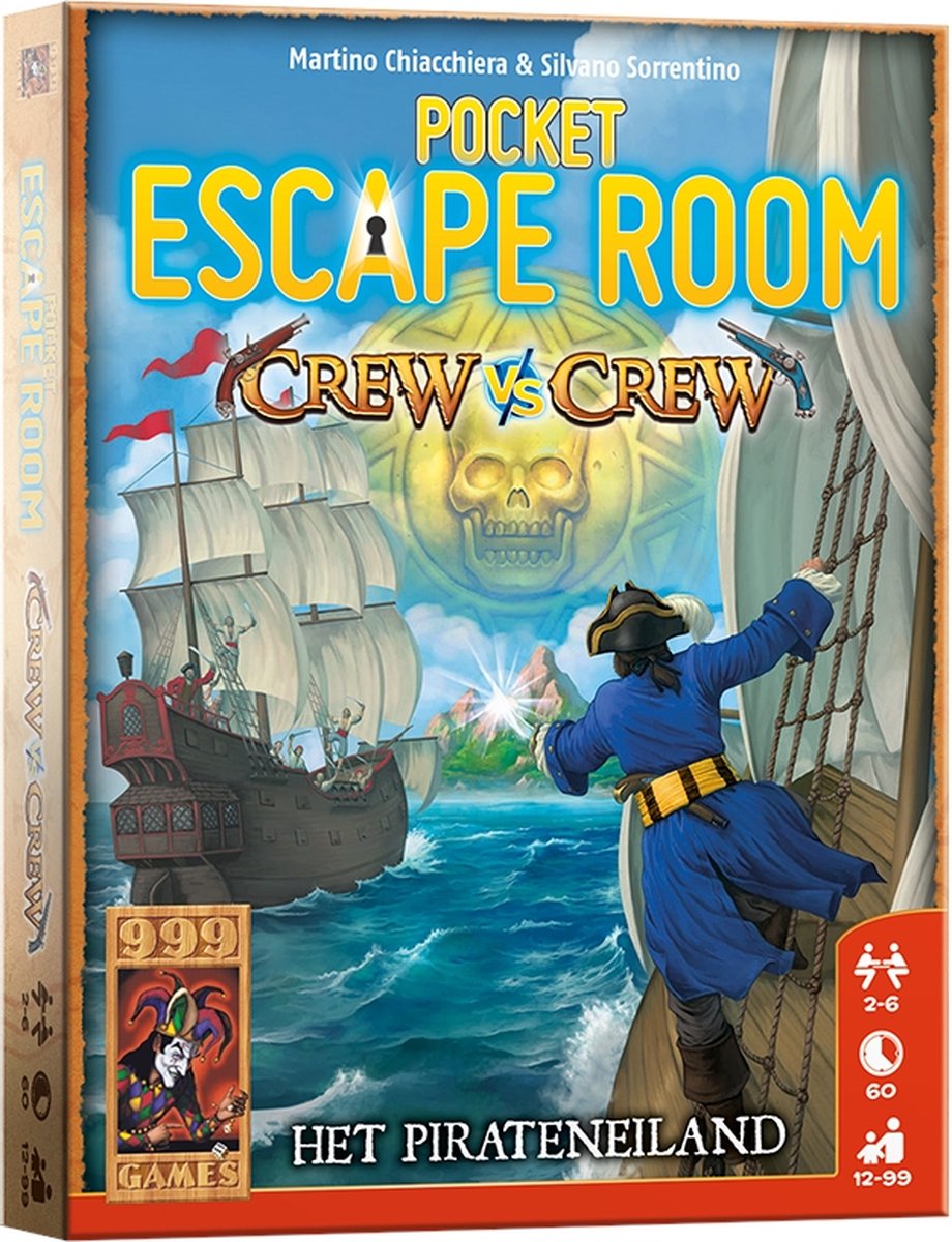 999 Games - Pocket Escape Room - Crew vs Crew - Escape Room Spel - Los puzzels op en win - Gezelschapsspel - Breinbreker - Nederlandstalig - Klein cadeautje