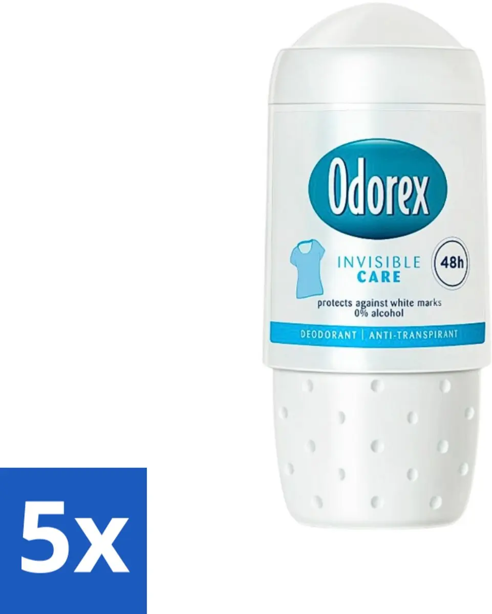Odorex Deodorant Roller Invisible Care 50ml - 250ml (5x50ml)