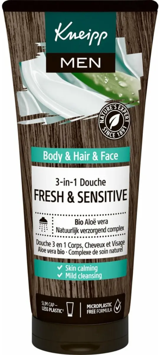 Kneipp Men Fresh & Sensitive Shampoo & Douche 200ml - 2 Stuks