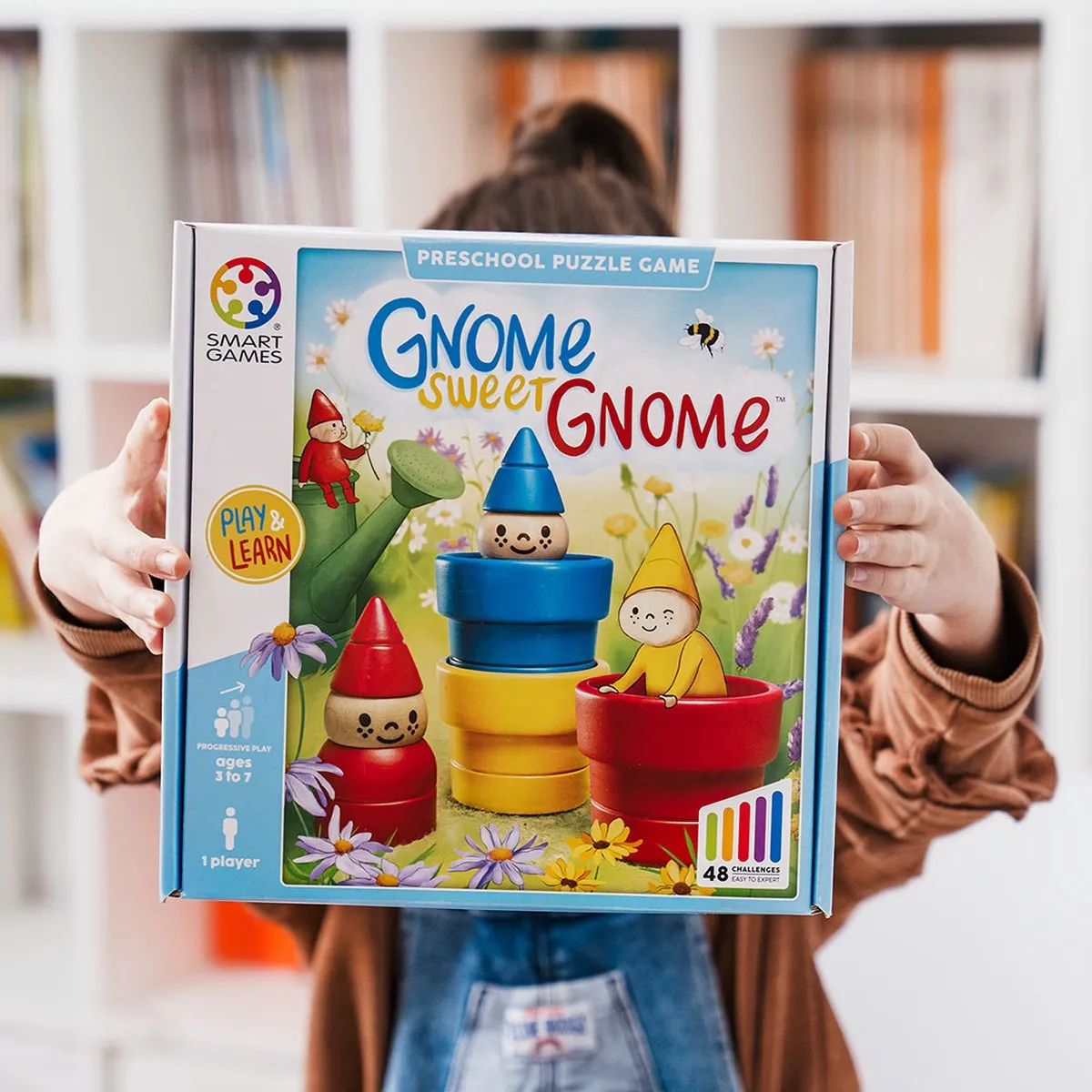 SmartGames Gnome Sweet Gnome SG038 Houten Kleuterspel - 48 Opdrachten - Multicolor