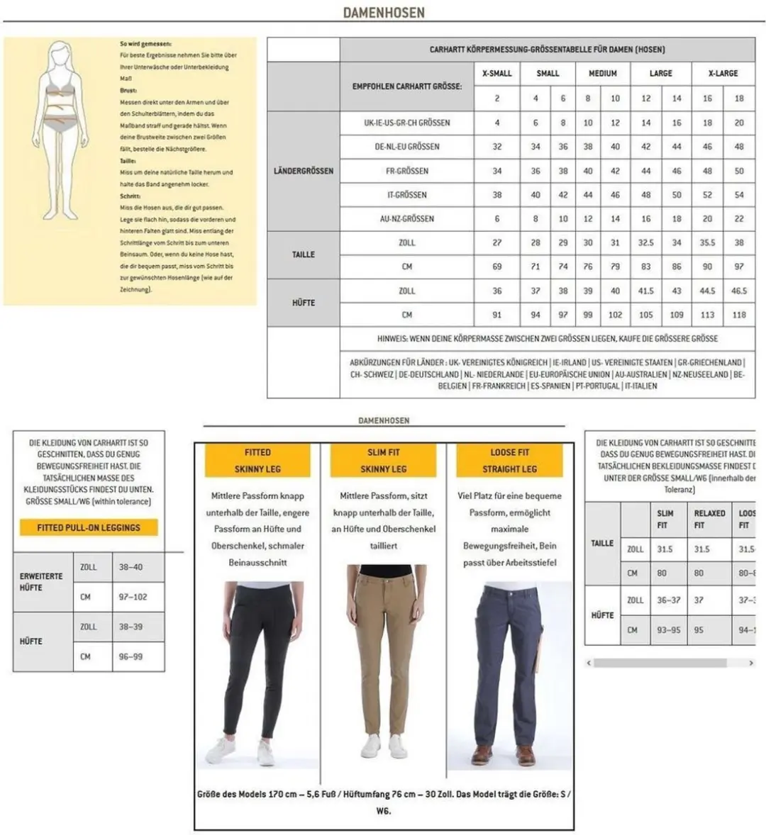 Carhartt Dames Relaxed Fit Ripstop Werkbroek 106194 - S - Zwart