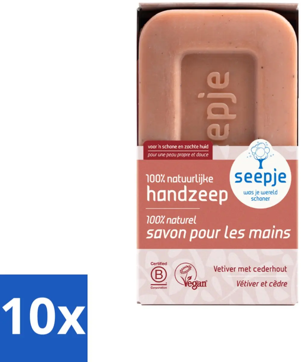Seepje Vetiver met Cederhout Handzeep 120g - 10 Stuks