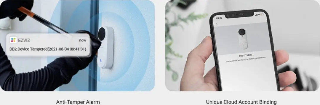 EZVIZ DB2 Draadloze Video Deurbel 3MP - Wit