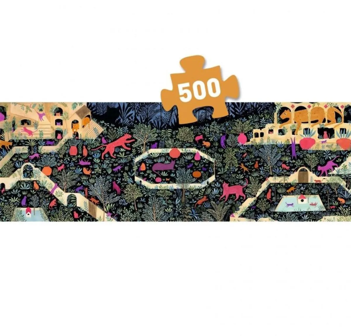 Djeco Kattenrijk Legpuzzel 500 Stuks DJ07686 - Multicolor