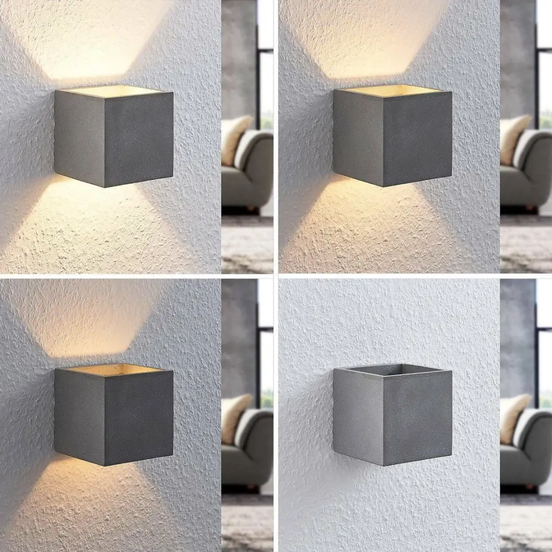 Lindby Wandlamp Beton G9 - 3W - Grijs