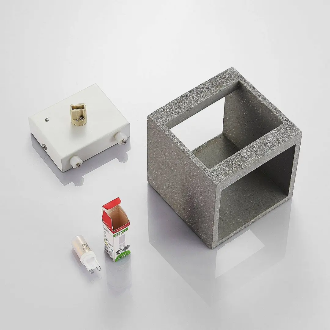 Lindby Wandlamp Beton G9 - 3W - Grijs