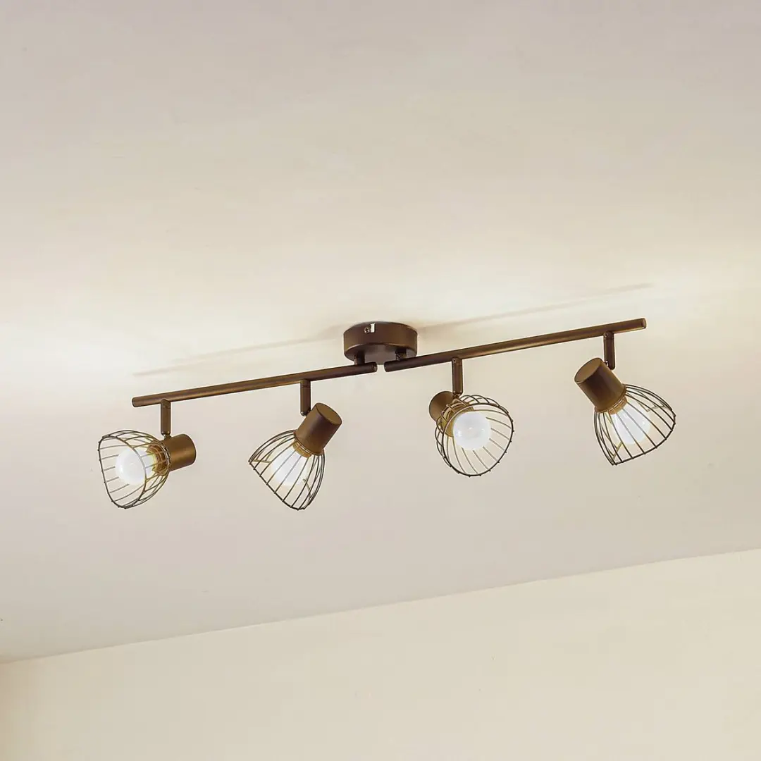 Lindby Plafondlamp 4-Lichts E14 - Zwart
