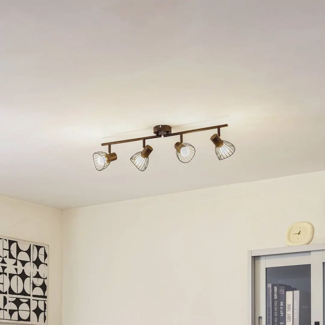 Lindby Plafondlamp 4-Lichts E14 - Zwart
