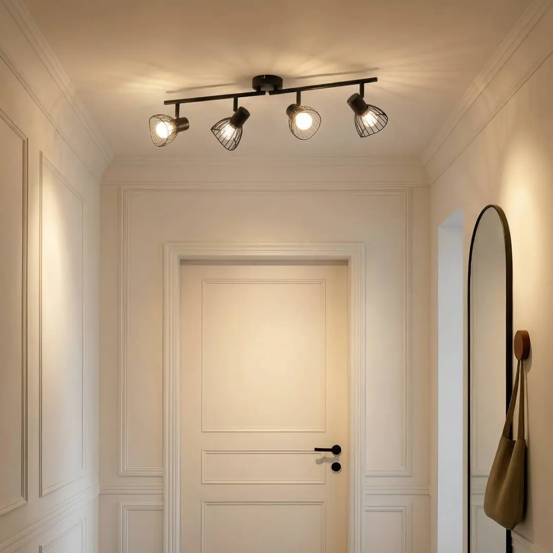 Lindby Plafondlamp 4-Lichts E14 - Zwart