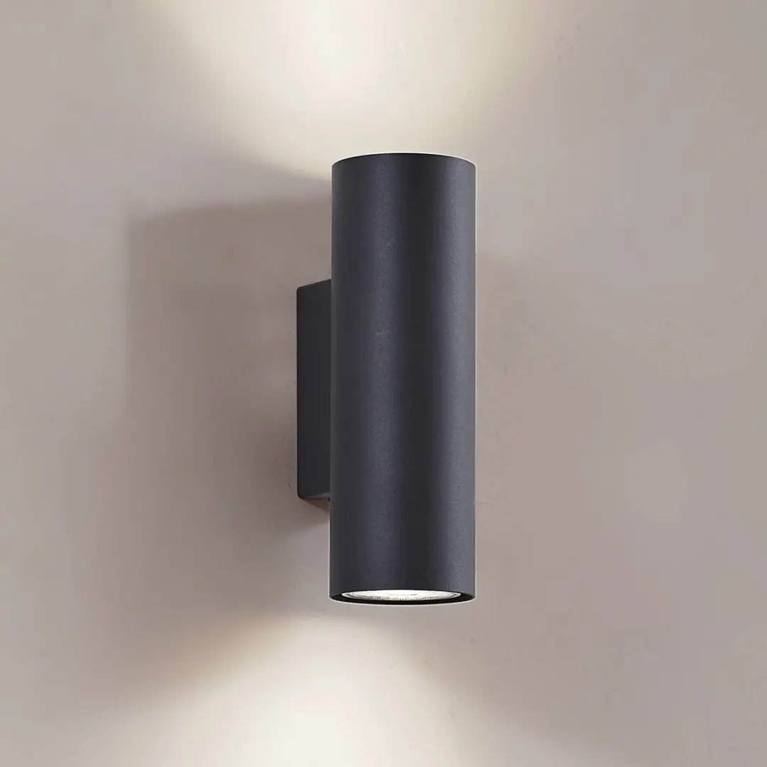 Lindby Wandlamp 2 Lichtpunten GU10 - Zwart