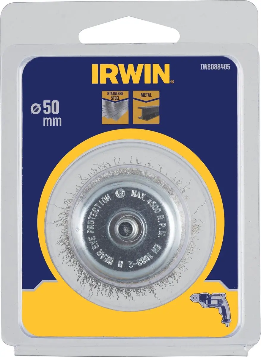Irwin Komstaaldraadborstel RVS Ø50mm