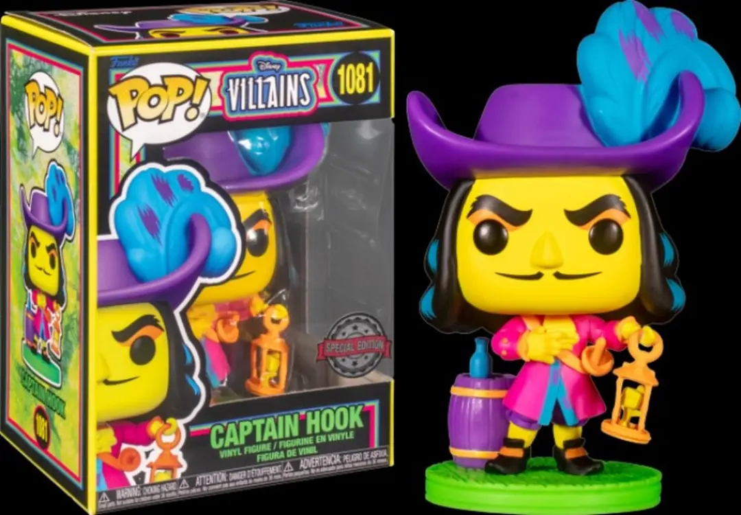 Funko Pop! Disney Villains Black Light Captain Hook - 60395