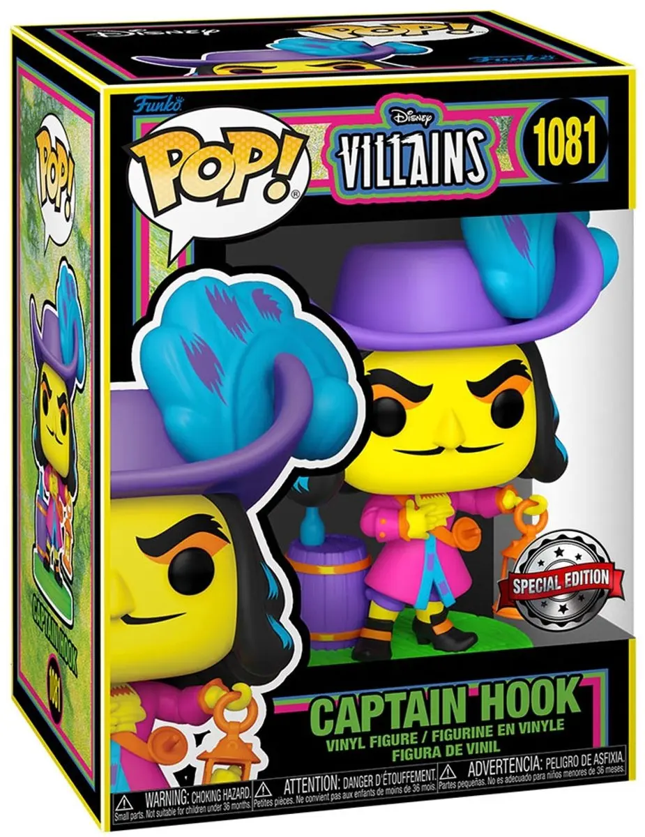 Funko Pop! Disney Villains Black Light Captain Hook - 60395