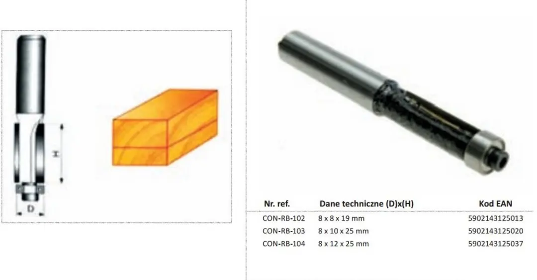 Condor CON-ARB-2104 Houtfrees 8x12x25mm