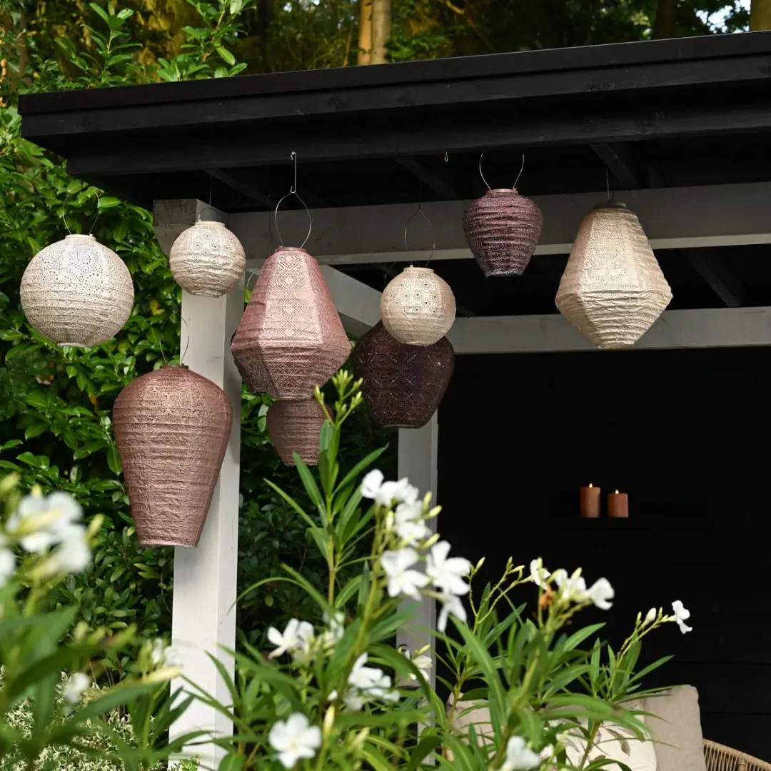 Lumiz Solar Lampion - 20cm - Mocha Mousse