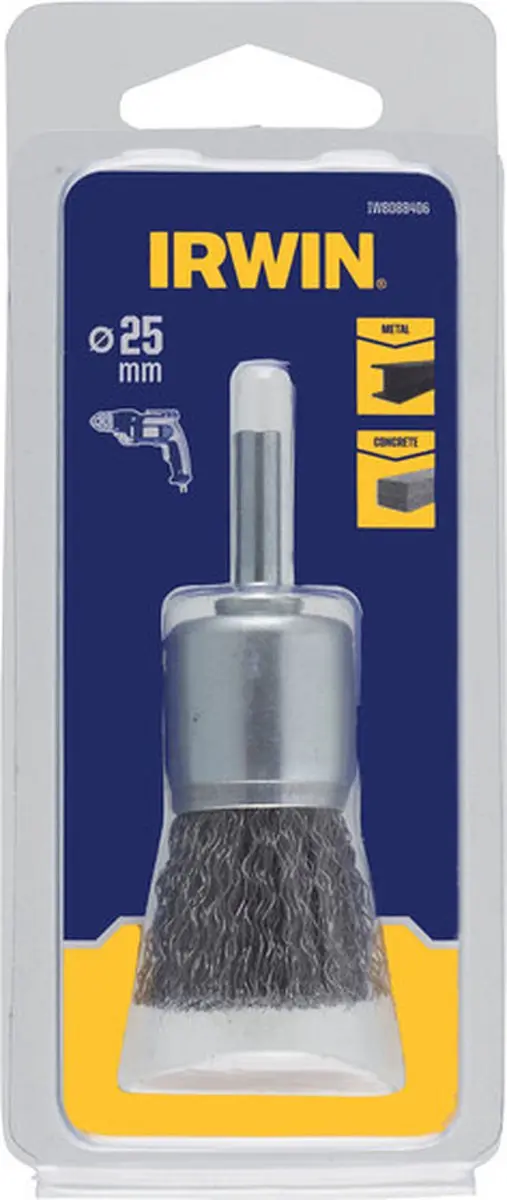 Irwin Komstaaldraadborstel 25mm - Metaal/Beton