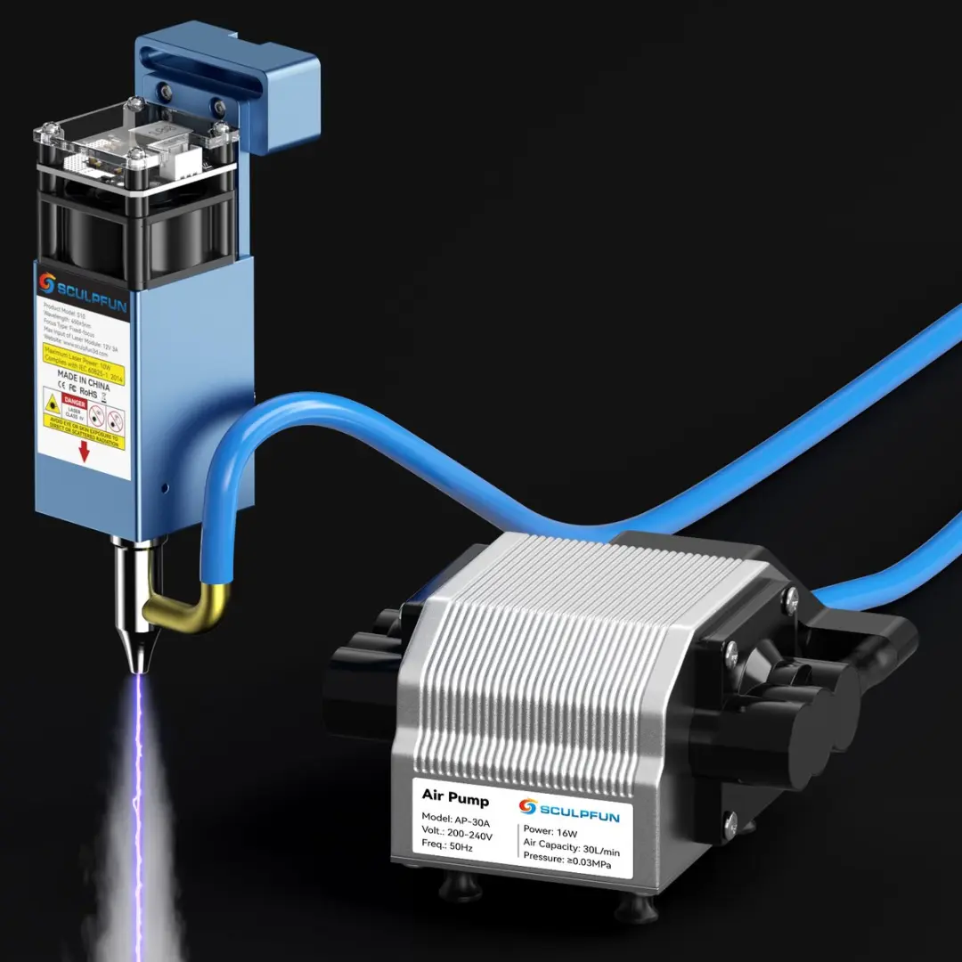 Sculpfun S9 Air Assist Nozzle Kit - Luchtpomp & Mondstukset