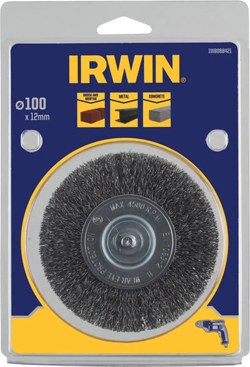 Irwin Staaldraadborstel 100mm x 12mm