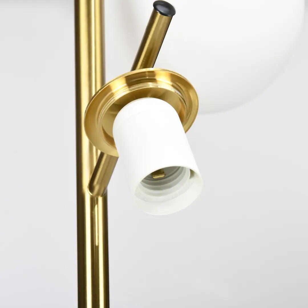 Homcom Staande Lamp Goud - 3 Lampenkappen