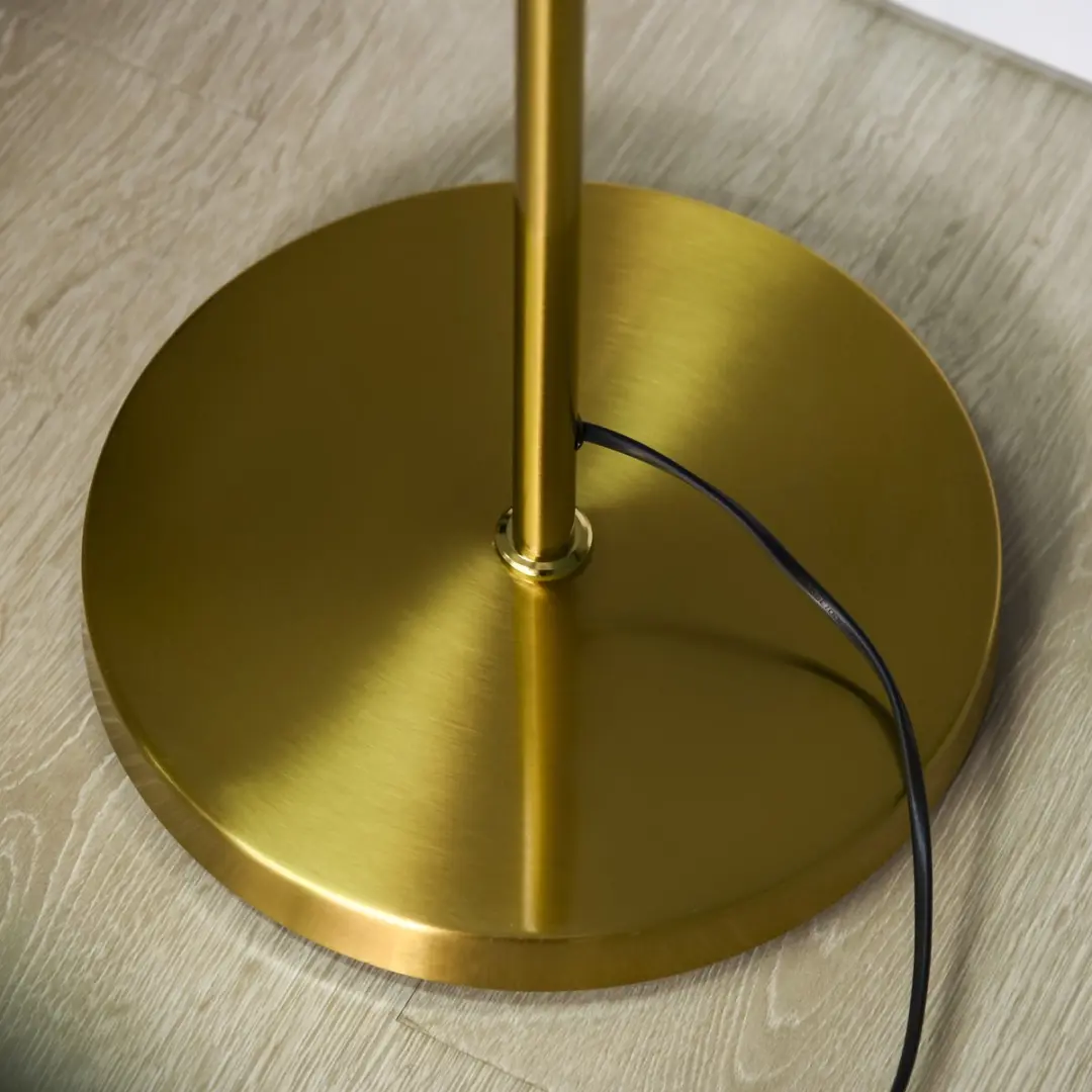Homcom Staande Lamp Goud - 3 Lampenkappen