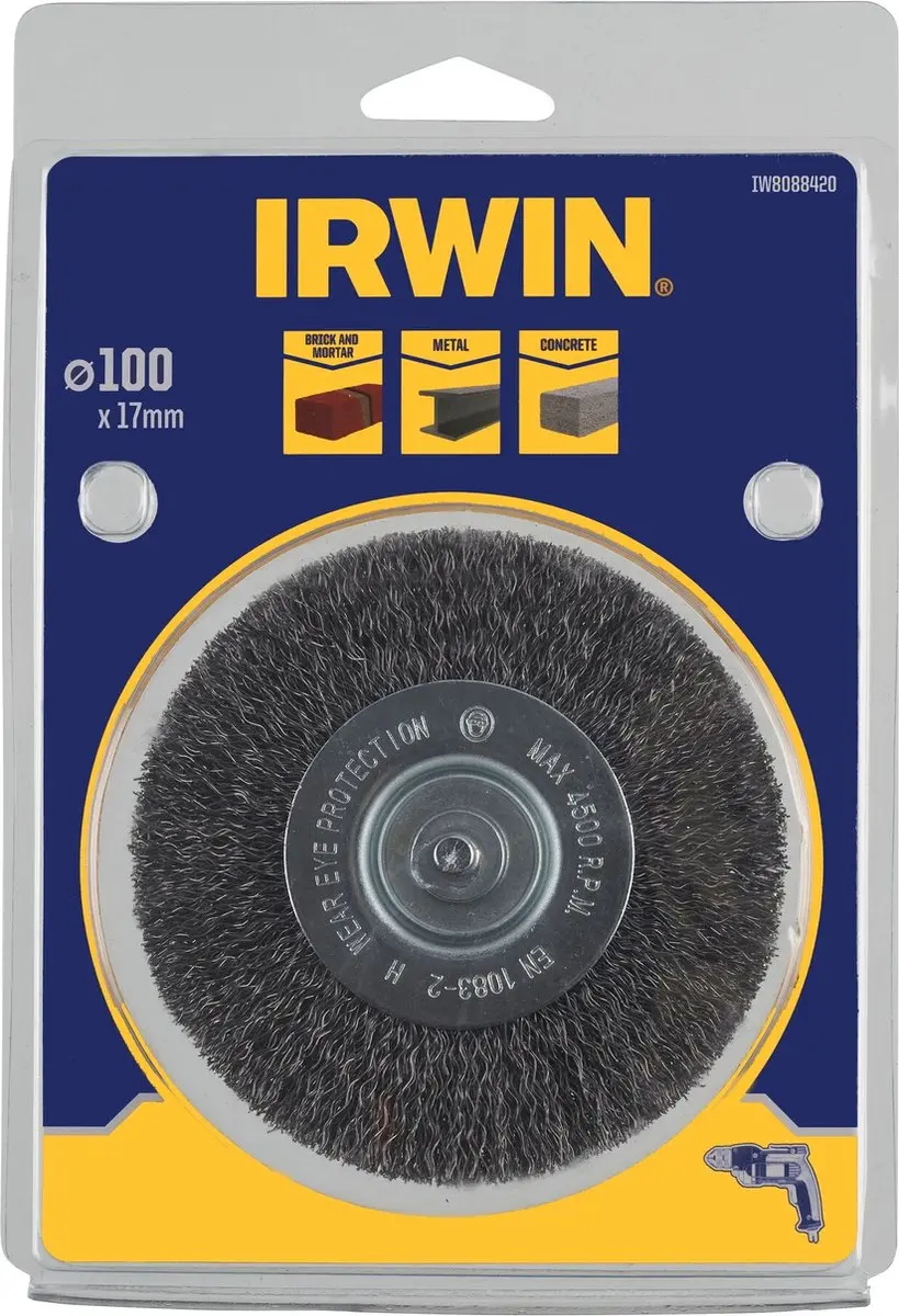 Irwin Staaldraadborstel 100mm - 17mm
